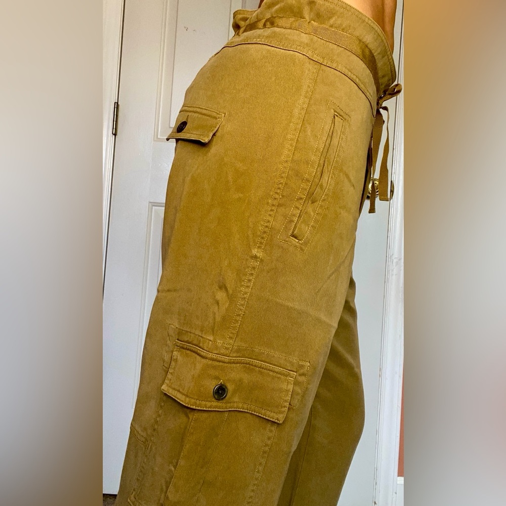Sundance Sz 10 High-Rise Utility Cargo Pants in Olive Brown - Picture 3 of 15
